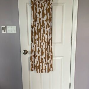 Monteau Brown and White Maxi Dress